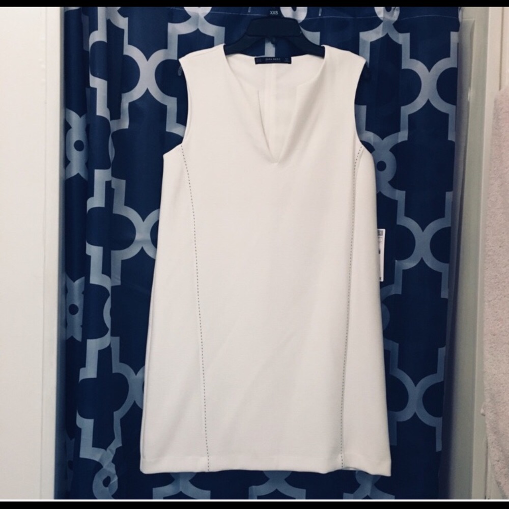 Zara white tunic dress NWT